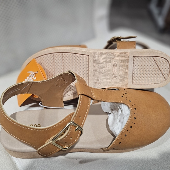 GYMBOREE Classics SHOES SIZE 2 YOUTH Girl's Perforated Tan Clog Sandals Casual - Picture 3 of 5